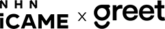 iCAME ホワイトロゴ (白色の企業ロゴ)